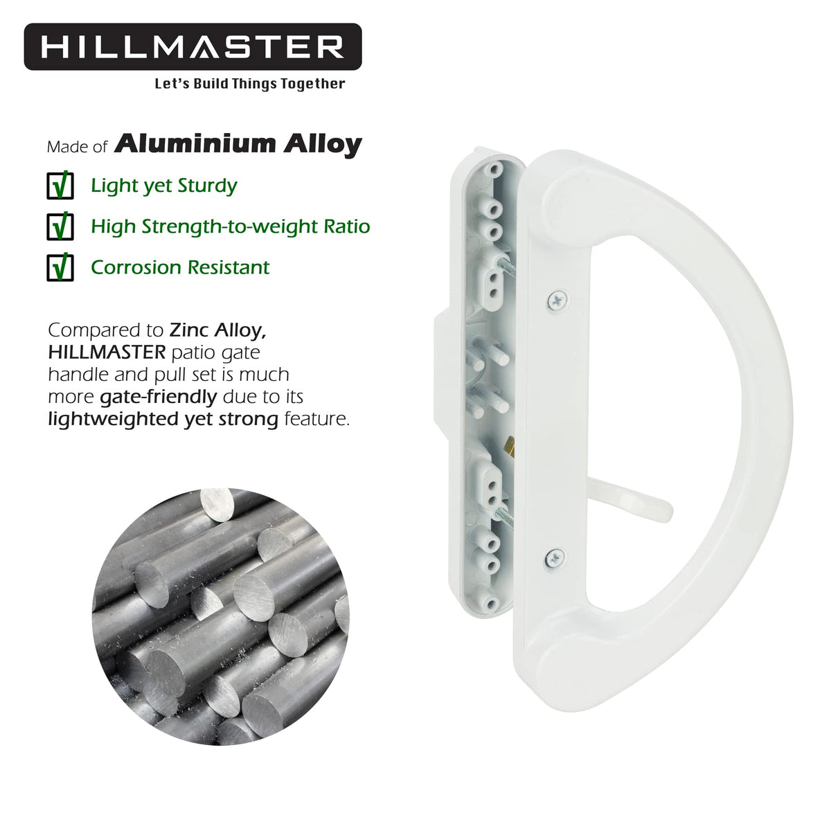 Hillmaster exterior pull demonstrates non-keyed design for quick, convenient access.