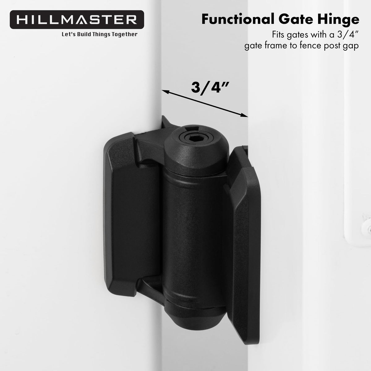 Hillmaster pool-ready hinge handles high-traffic outdoor gate use