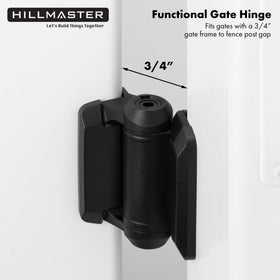 Hillmaster pool-ready hinge handles high-traffic outdoor gate use