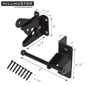 Hillmaster latch with bar on deck gate for privacy