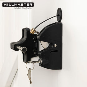 Hillmaster fits square posts with adjustable alignment for secure gates.