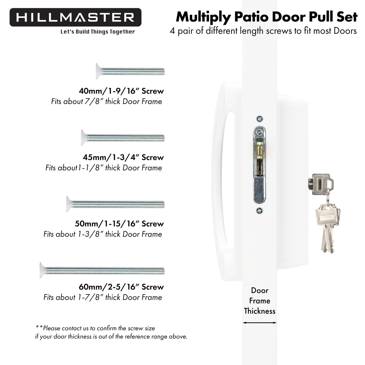Hillmaster thumb latch with screws included for versatile installation