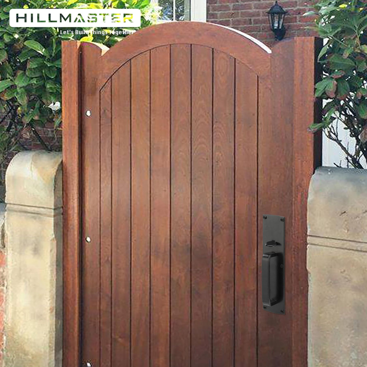 Hillmaster thumb-release close-up showing easy action for gates.
