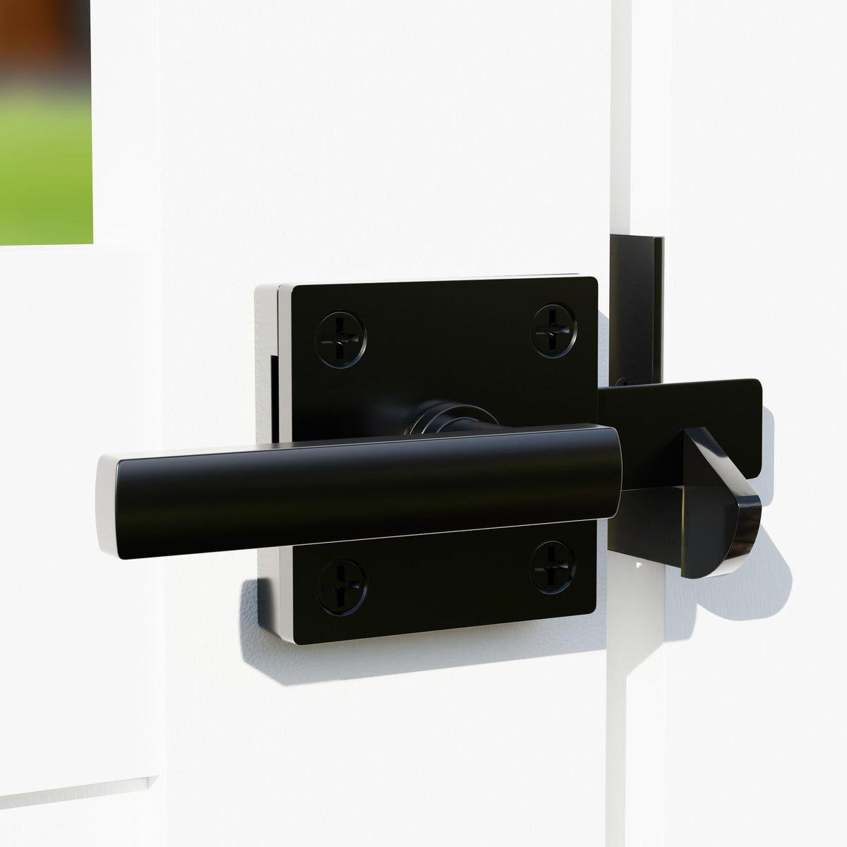 Hillmaster wooden-yard gate in outdoor setting demonstrates real-world installation.