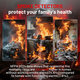 Hilmon bedroom-ready device for continuous smoke monitoring.