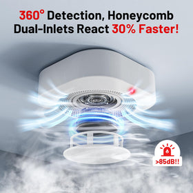 Hilmon LED indicator shows low battery and alarm status.