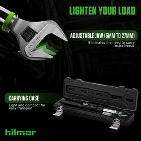 Hilmor 1963826 close-up demonstrates precise tightening in tight spaces.