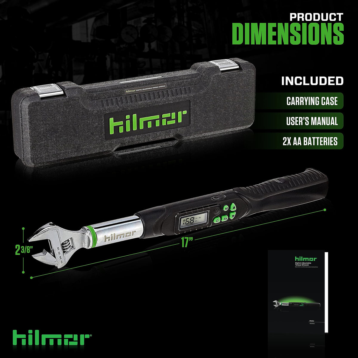 Hilmor 1963826 audible alert and visual cue for accurate tightening.
