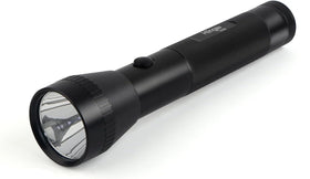 Hilngav 2D flashlight front view showing bright beam for outdoor visibility.