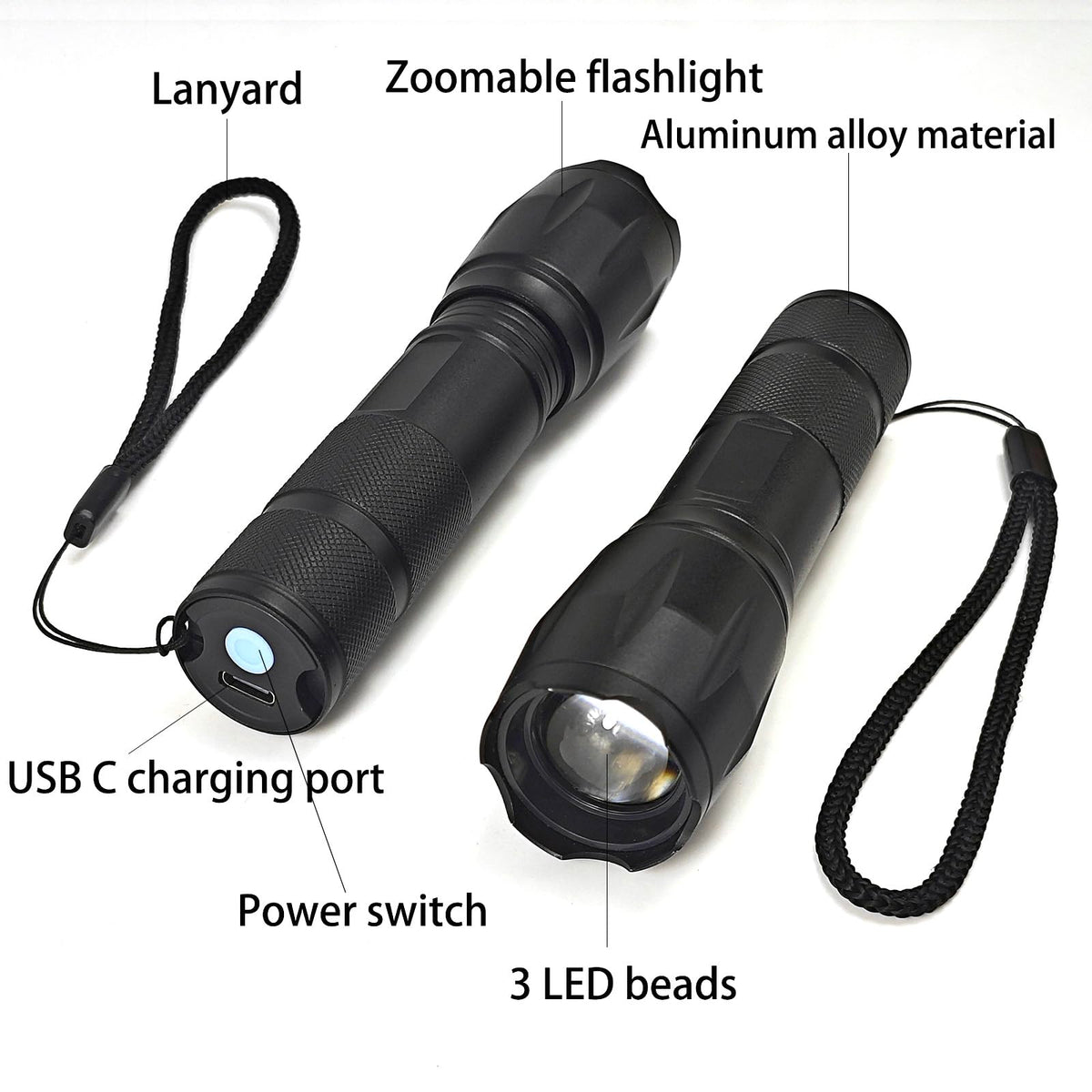 Hilngav rugged aluminum body offers durable outdoor performance.