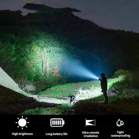 Hilngav packaged flashlight ready for storage or gifting.
