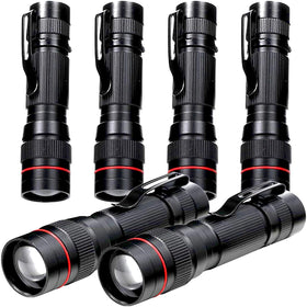 Hilngav six-pack mini LED flashlight, compact and ready for group camping or emergencies.