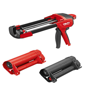 Hilti HDM 500 manual dispenser front view for stable handling on site
