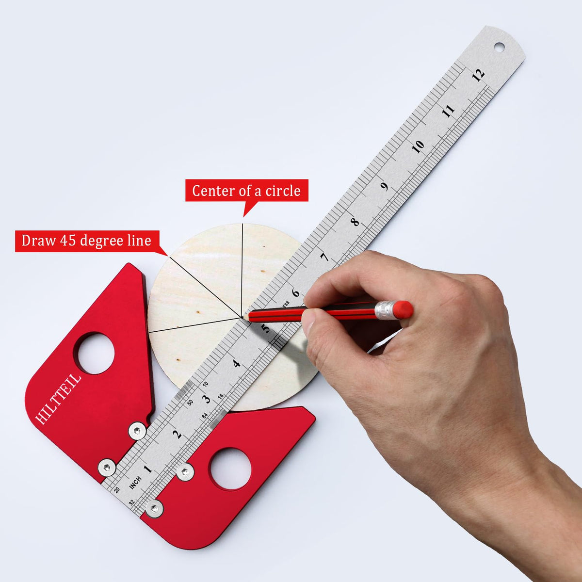 HILTTEIL screws and rod secure adjustments during setup.