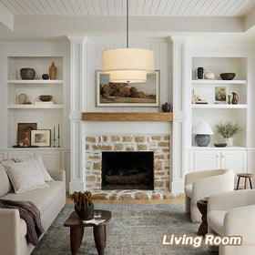 HILUXIA 18-inch double drum pendant – easy install with included hardware.