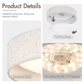 HILUXIA dimmable ceiling light showing brightness adjustment in use