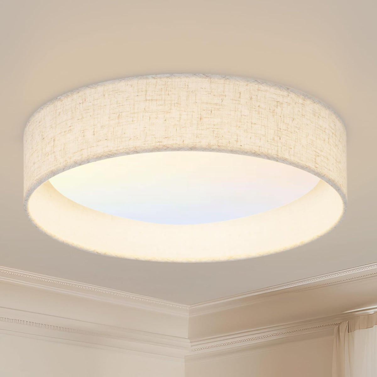 HILUXIA modern linen LED setup in hallway entryway for cohesive lighting