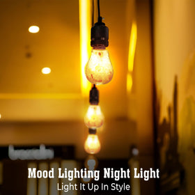 Himalayan Glow ambient room shot shows decorative, warm lighting.
