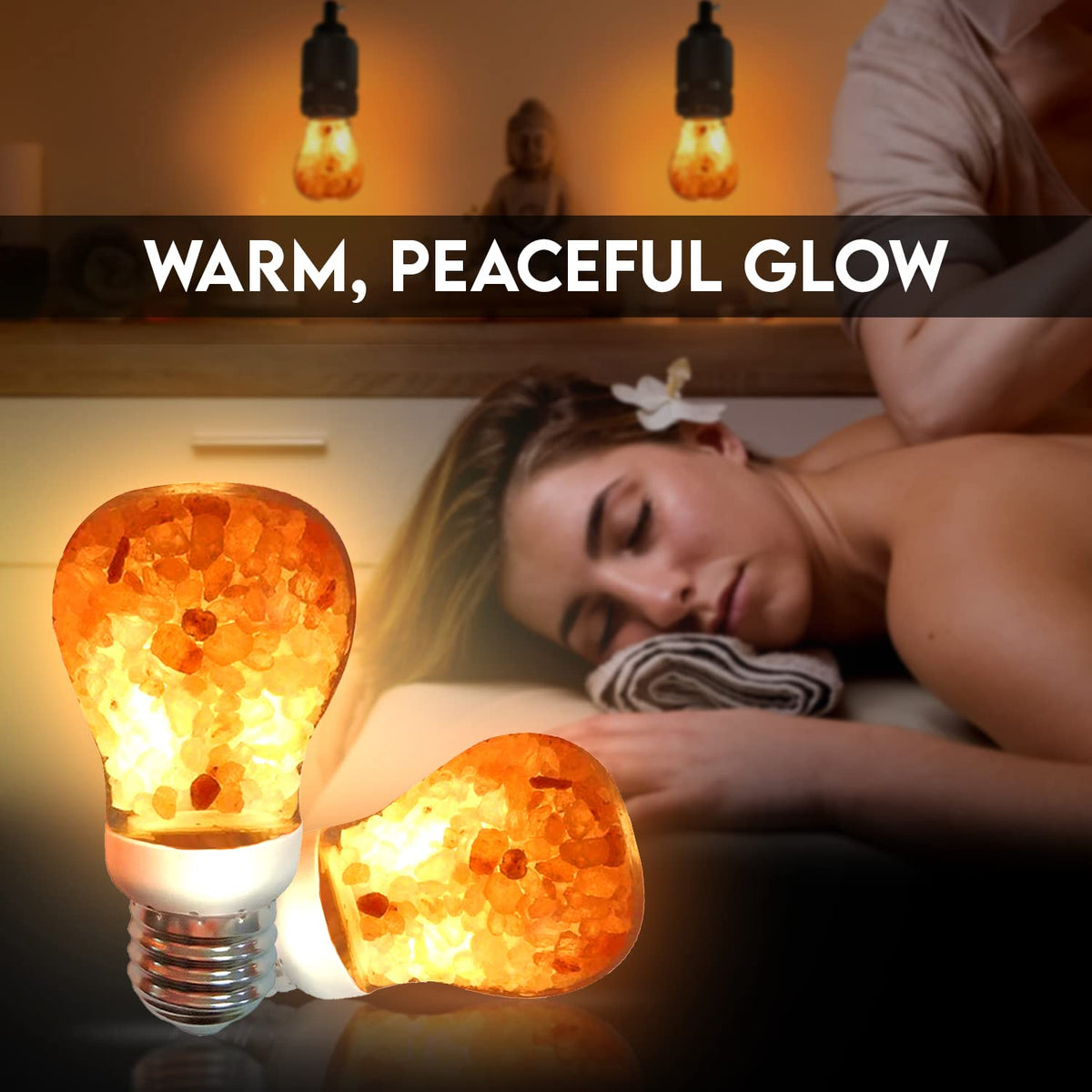 Himalayan Glow LED bulb with E26 base fits standard fixtures.