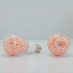 Himalayan Glow 60-watt equivalent LED salt light bulb delivers efficient brightness.