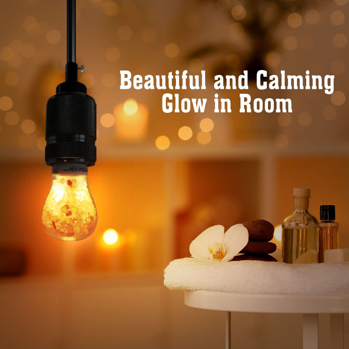Himalayan Glow soft pink halo enhances room mood without glare.