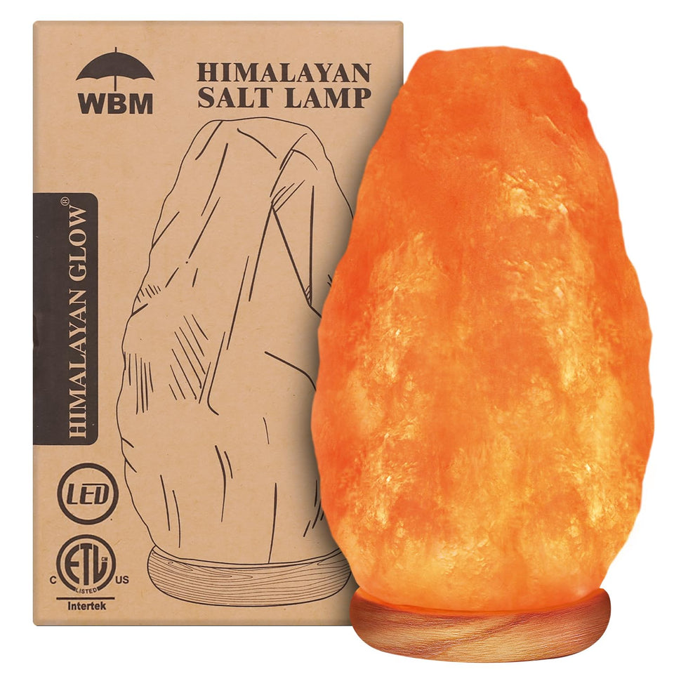 Himalayan Glow WBM salt lamp with USB dimmer provides adjustable ambient lighting
