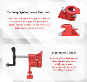 HimaPro clamps side view showing stable hold for woodworking tasks.