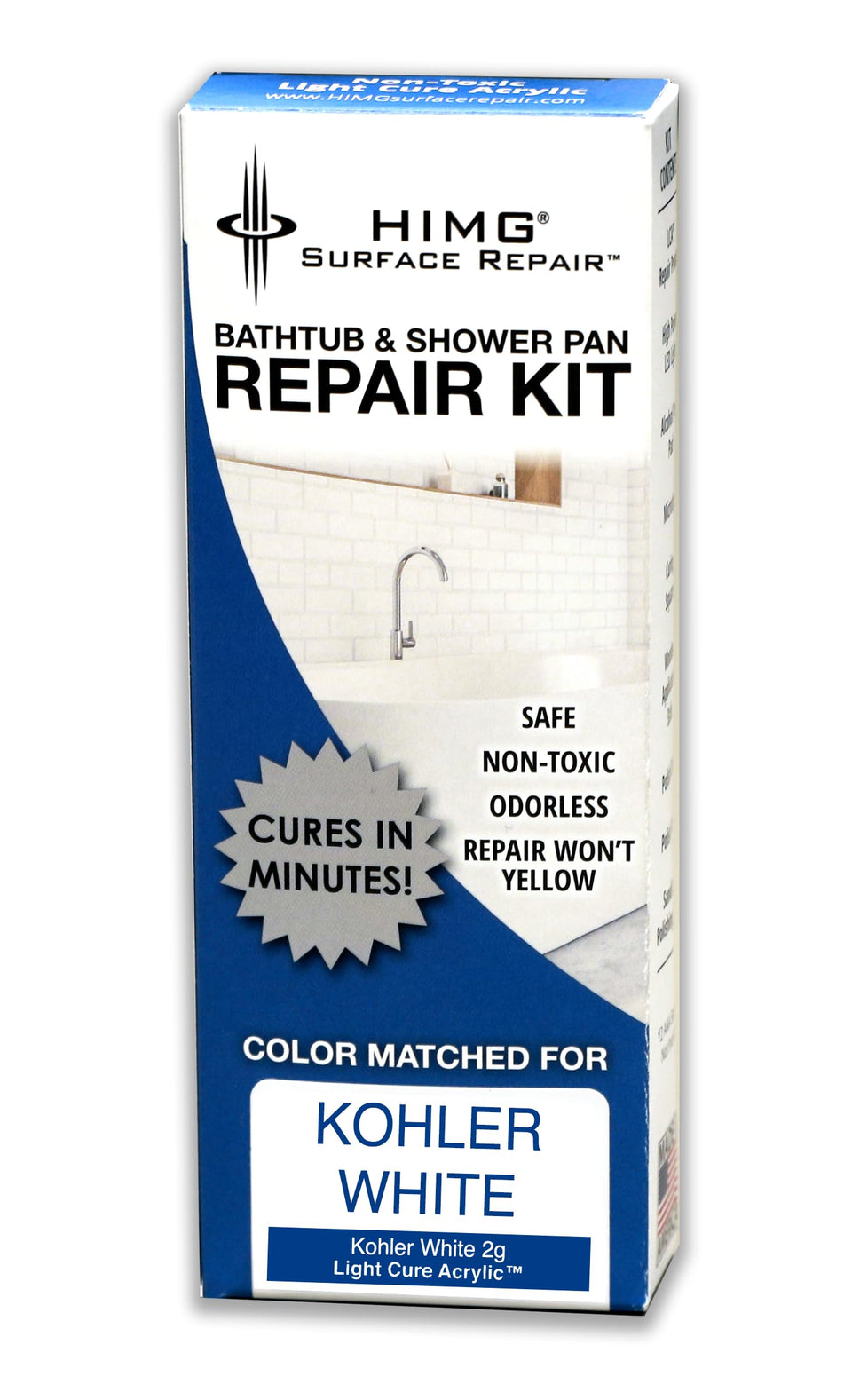 HIMG Bathtub Repair Kit packaging presents a ready-to-use solution for quick touch-ups.
