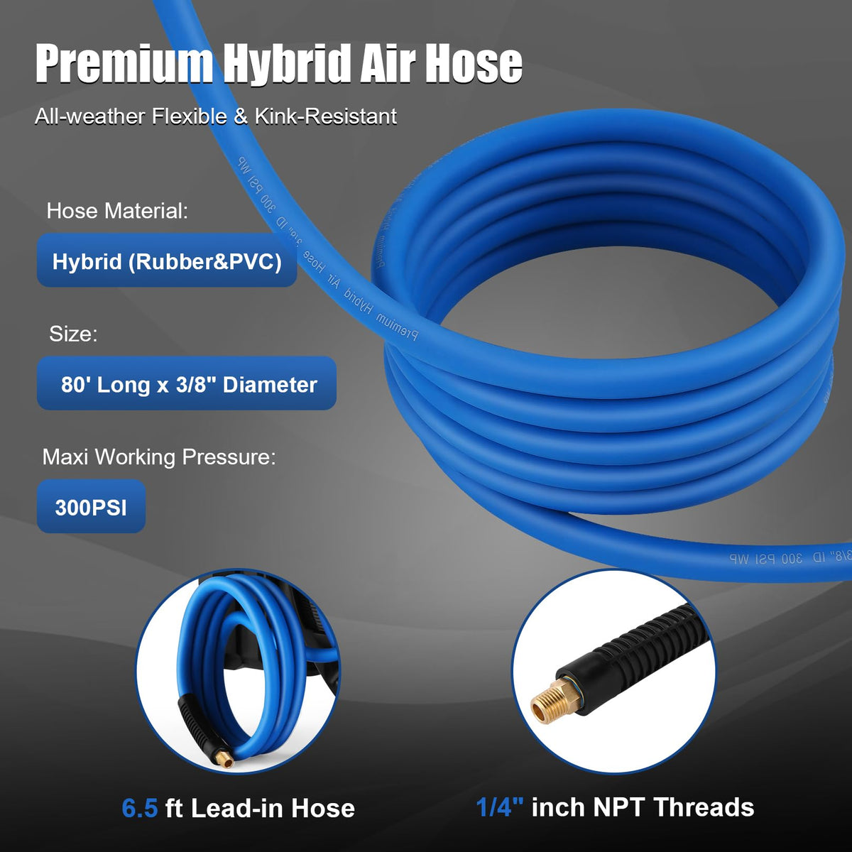 Himimi anti-snag rollers reduce hose wear during retraction.