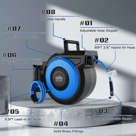 Himimi auto lock release allows precise hose length control.