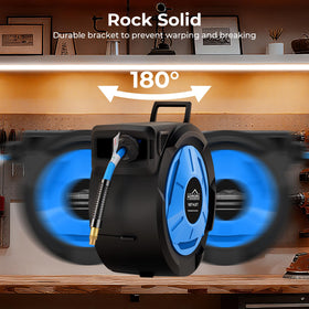 Himimi auto-lock-release keeps hose at desired length without snagging.