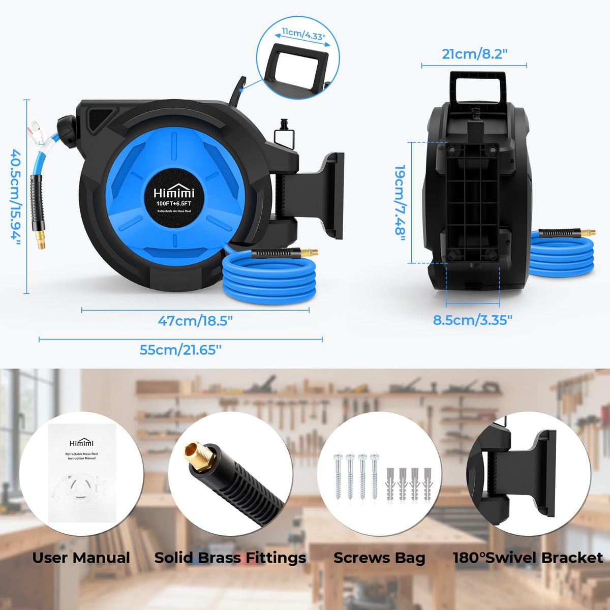 Himimi ideal for garages, workshops, auto shops and mobile jobs.