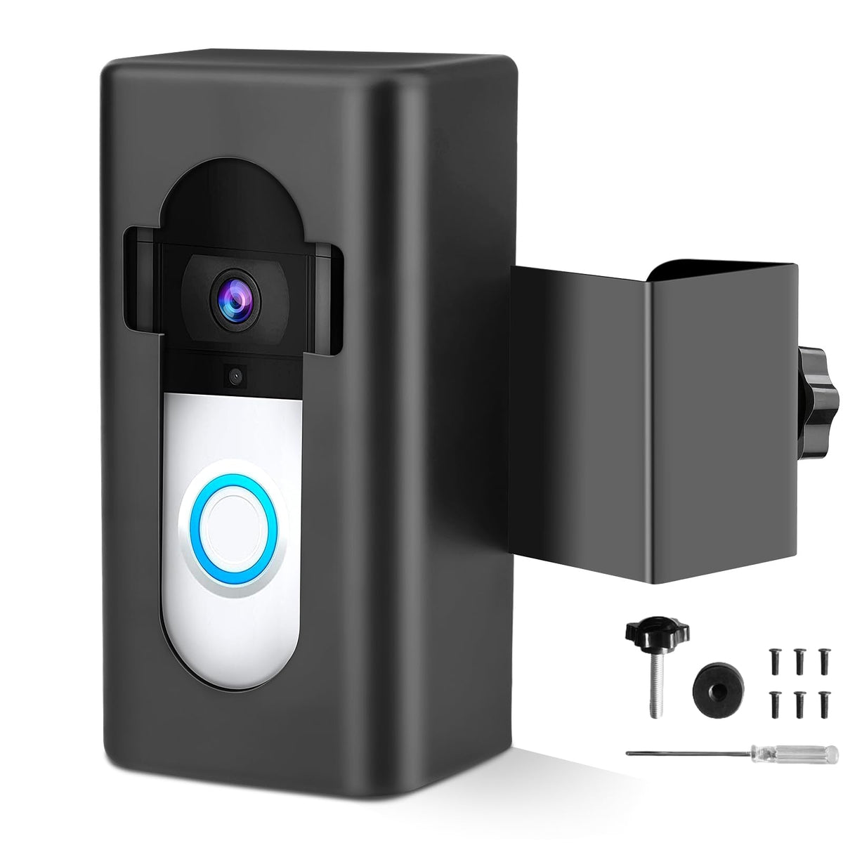 Himtop anti-theft mount front view secures most video doorbells safely