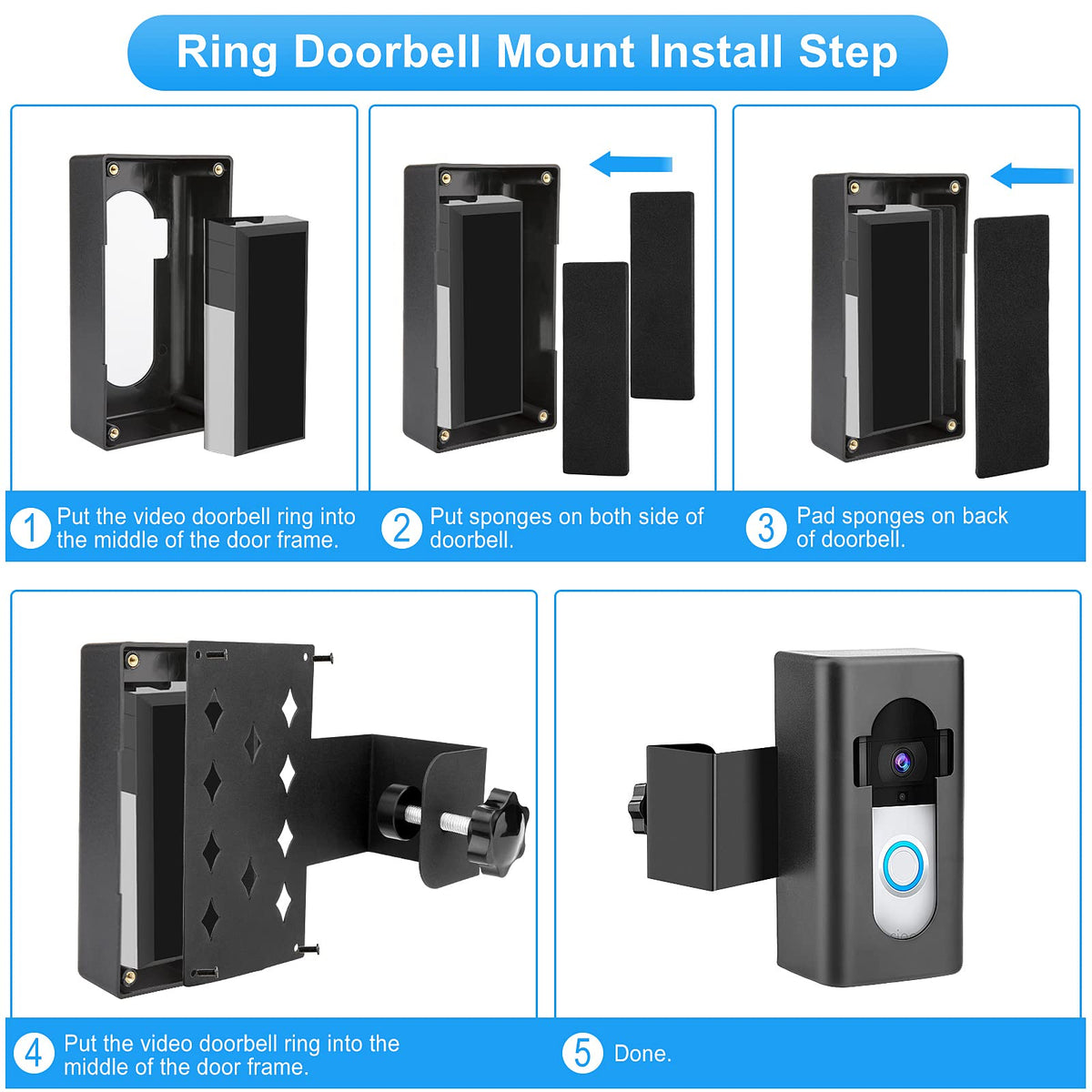 Himtop black finish blends with doors for subtle security