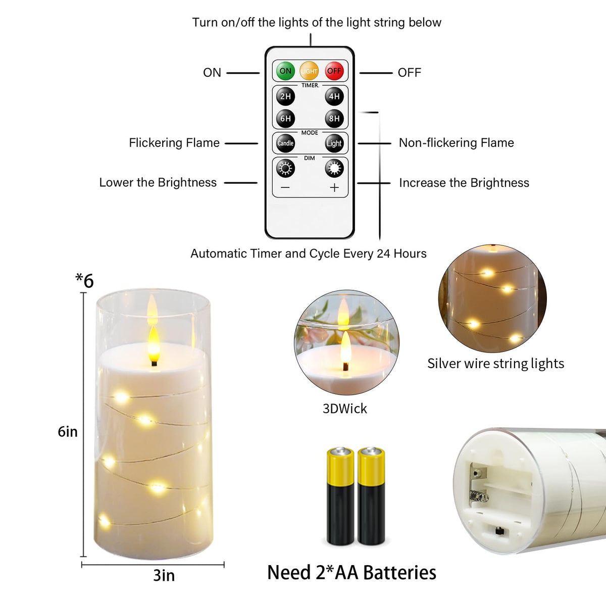 Hinabichan remote controls adjust brightness and flicker from across the room