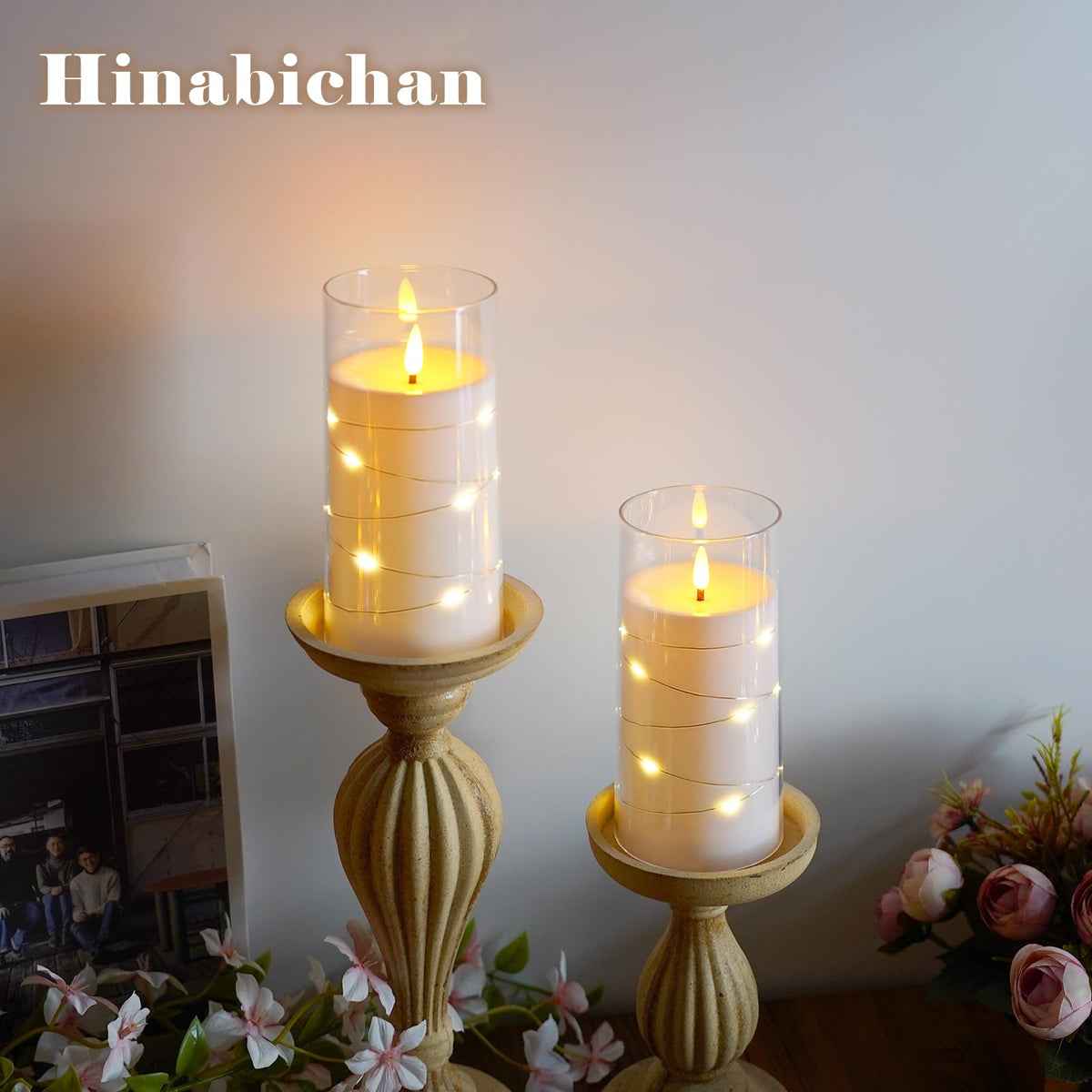 Hinabichan 3x6 inch candles fit fireplaces, desks, and nightstands beautifully