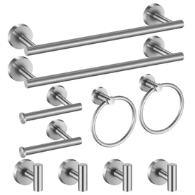 Hinmood 16-inch towel bar on wall providing strong towel support.