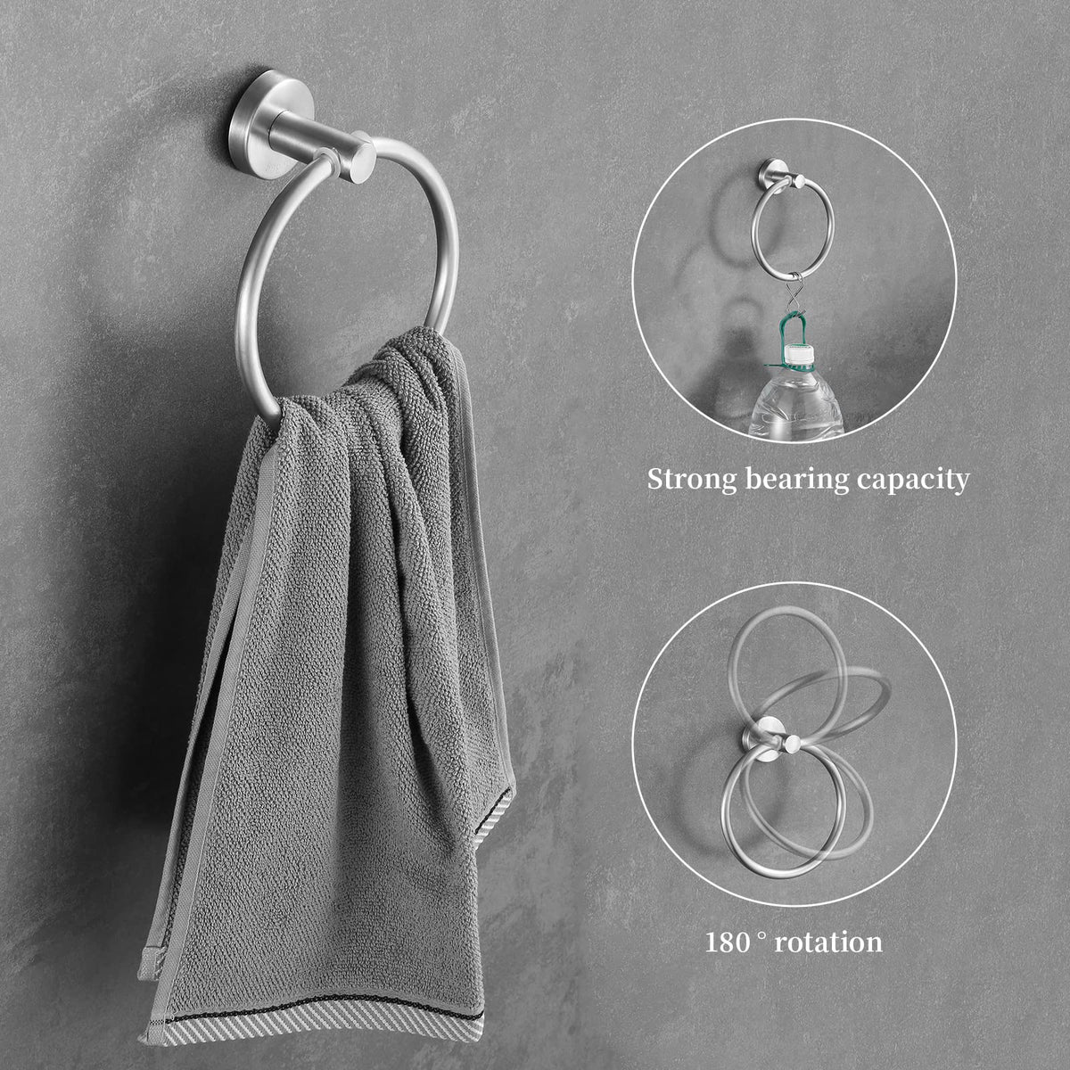 Hinmood installation kit with screws and guide included.