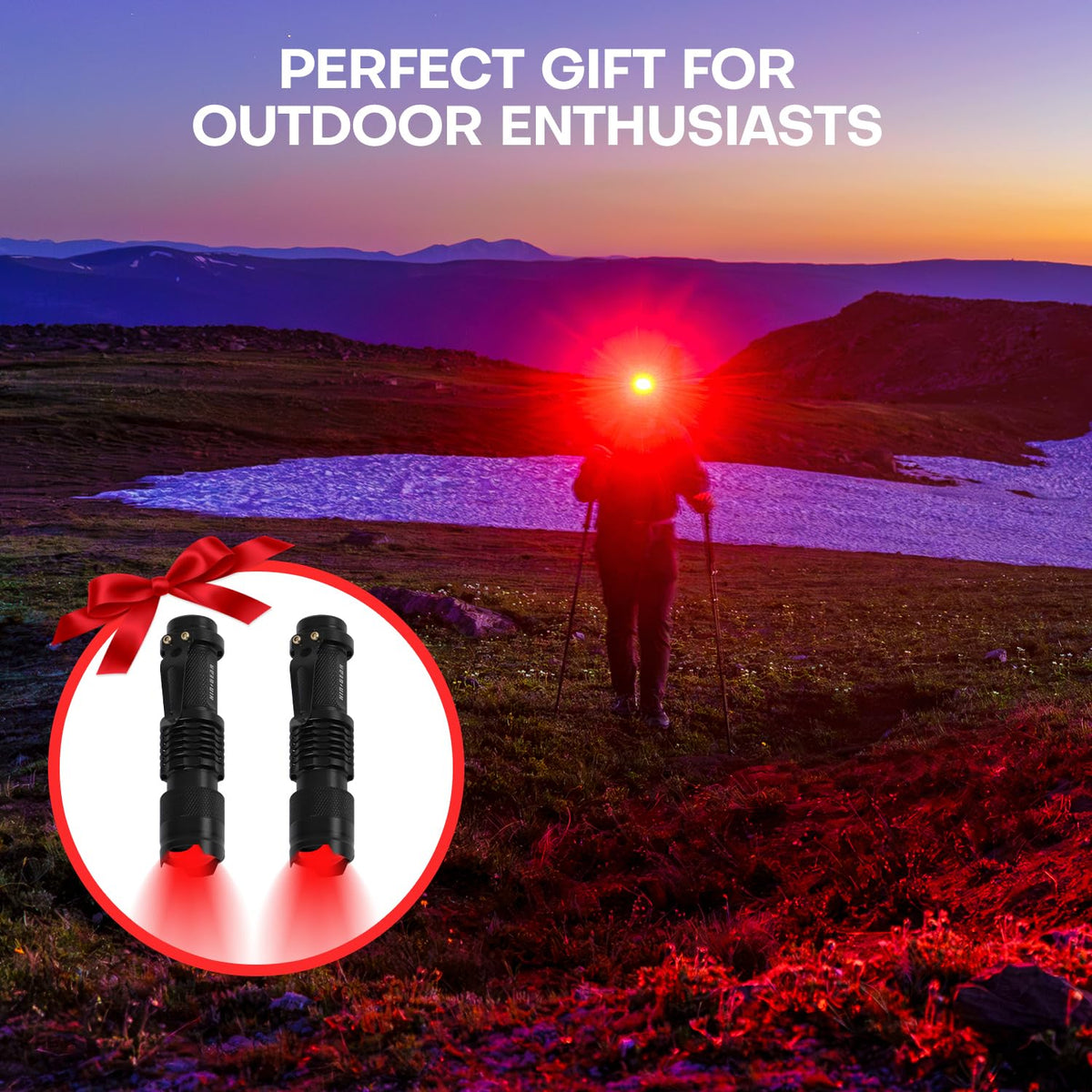 HinsGEAR emergency-ready red torch, portable and reliable