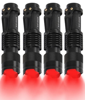 HinsGEAR red flashlight with single mode for quick night use