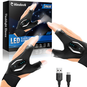 Hinshark LED gloves with finger light for hands-free work.
