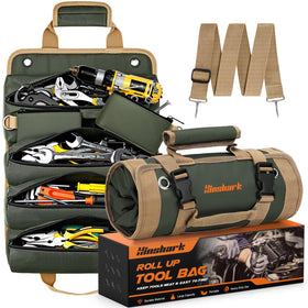 Hinshark Roll Up Tool Bag with extra large compartment for quick access.