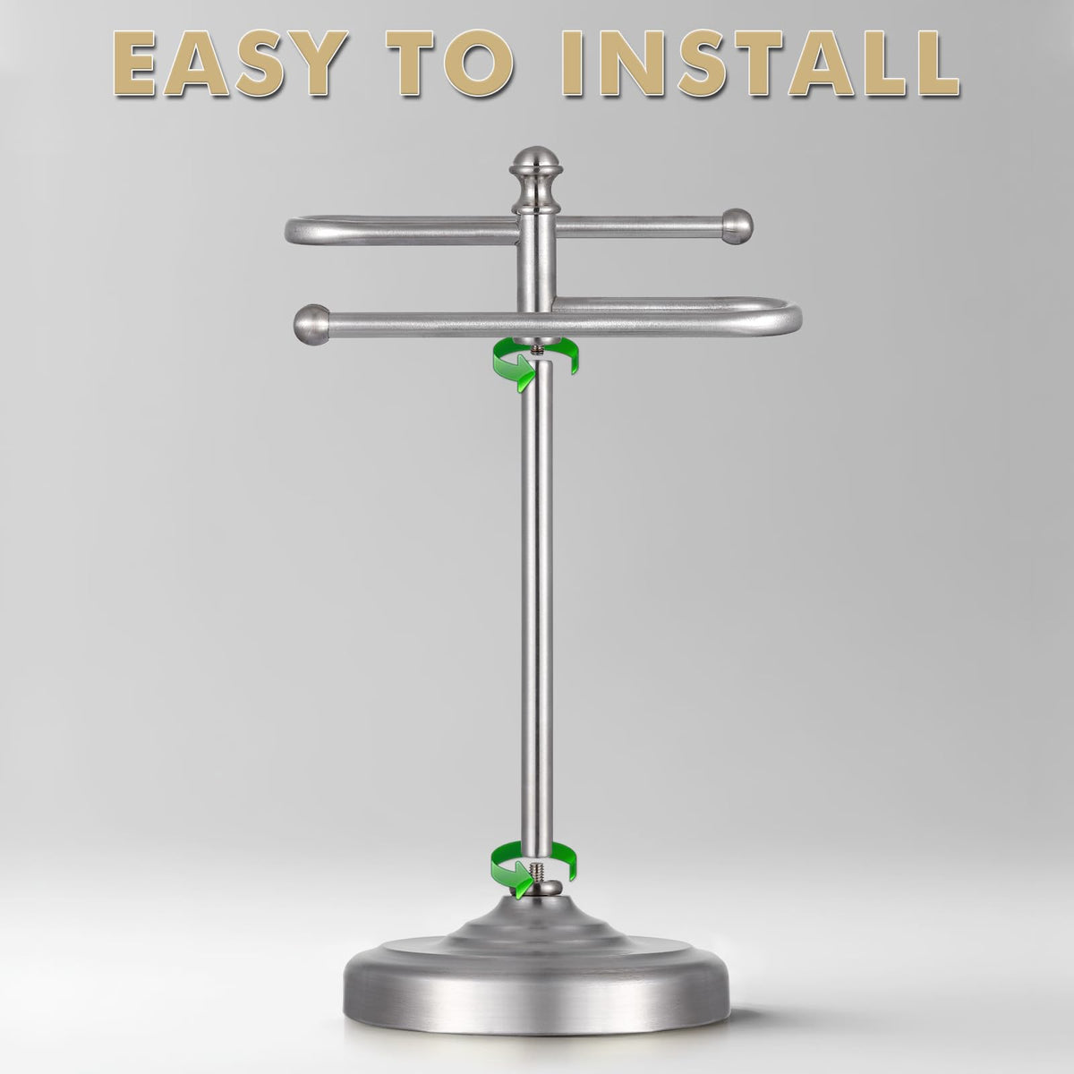 Easy tool-free assembly of Hioflyme hand towel stand