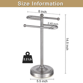 Weighted base on Hioflyme towel stand with 5.5 inch diameter for stability