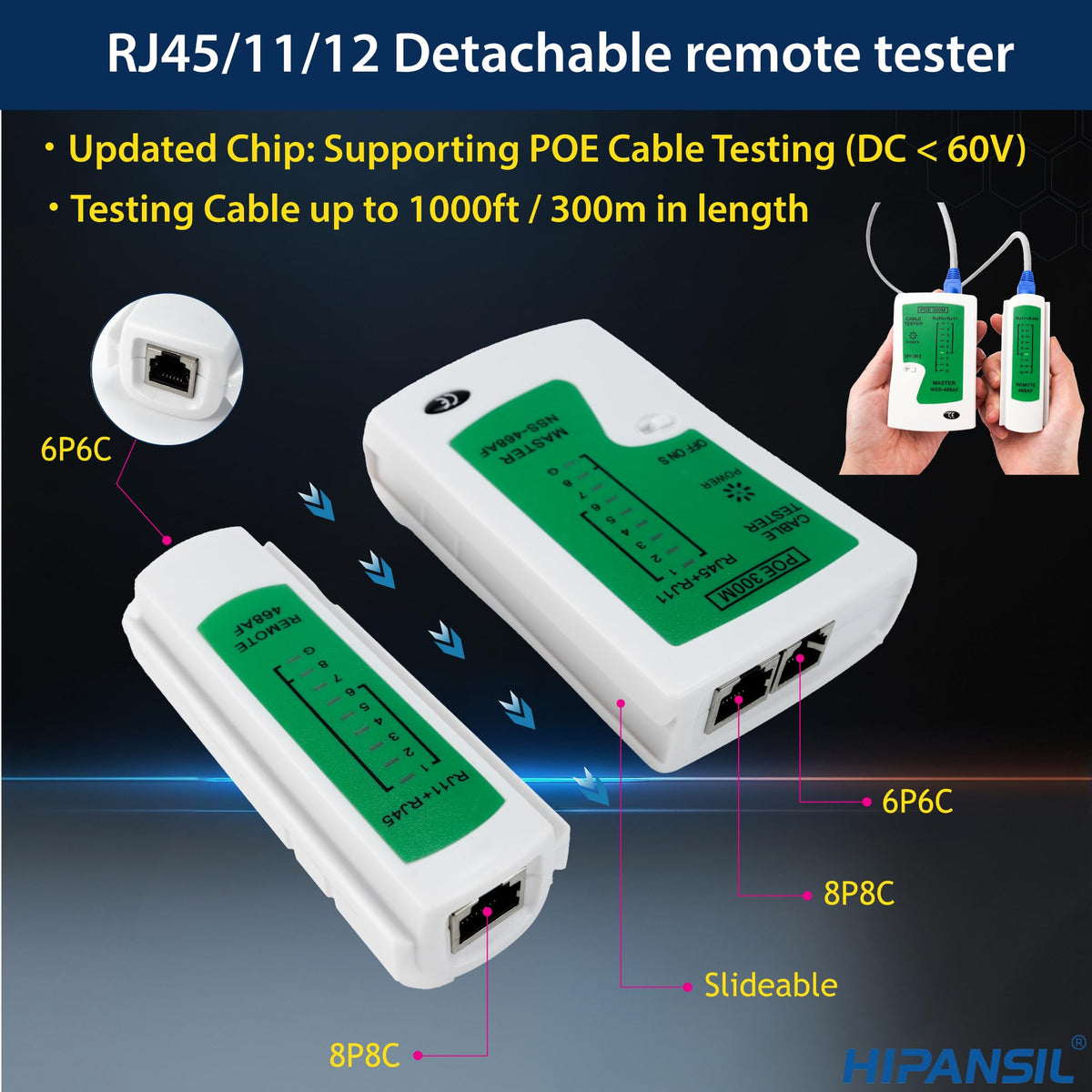 HIPANSIL cat6 connectors 50 pcs ensure ready terminations for projects