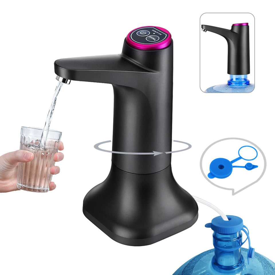 HiPiCok 5Gallon water pump attached to bottle mouth for easy dispensing