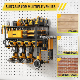 Easy-install tool organizer wall-mount ready for quick setup in any workspace