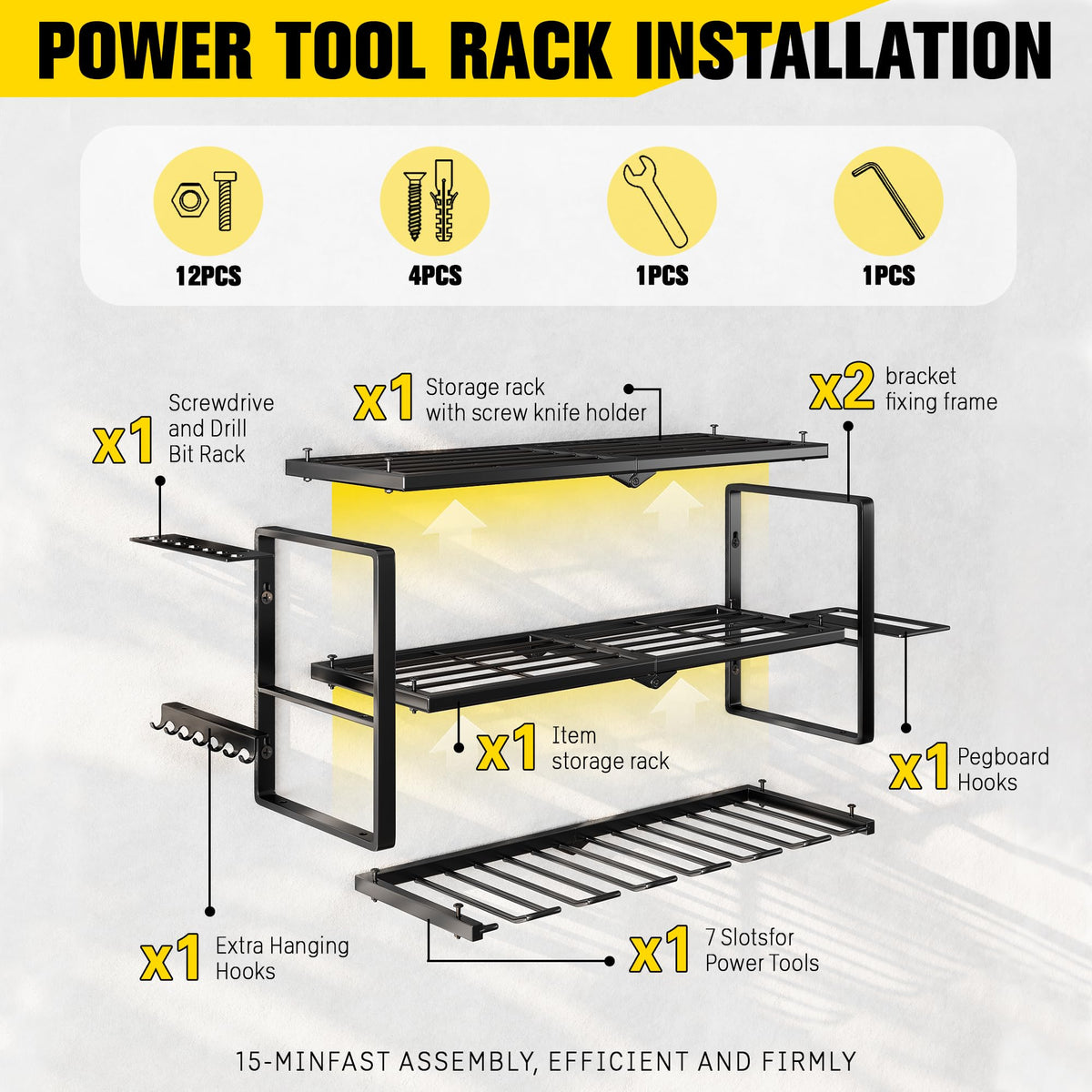Hipidian wall-mount brackets and hardware for secure installation