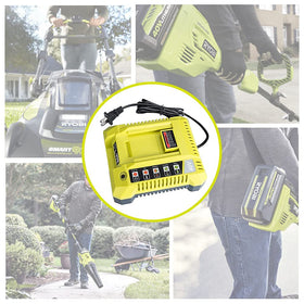 Hipoke 40V charger includes cord for immediate plug-in.