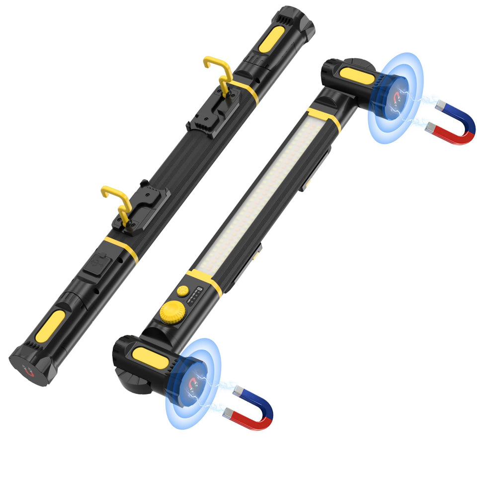 Hipplan Magnetic Work Light front view highlights 3000 lumens for under-hood visibility.